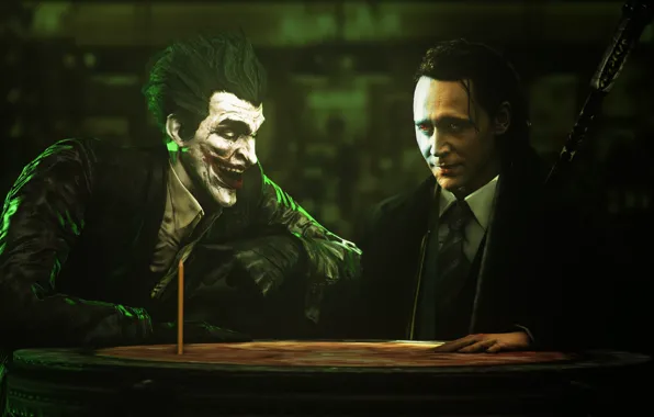 Картинка Joker, pencil, trick, Tom Hiddleston, loki, god