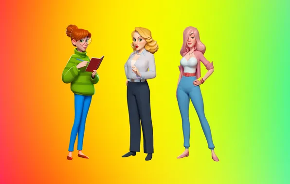 Девушки, обои, игра, wallpaper, game, персонажи игры, на рабочий стол, rovio
