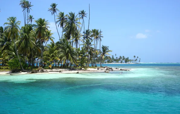 Острова, тропики, пальмы, океан, экзотика, San Blas Islands