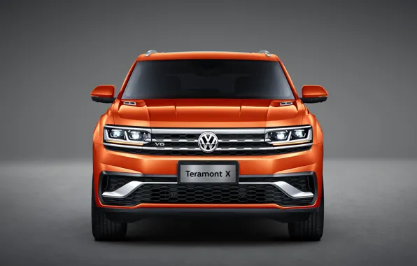 Volkswagen, вид спереди, кроссовер, Atlas, 2019, Teramont X