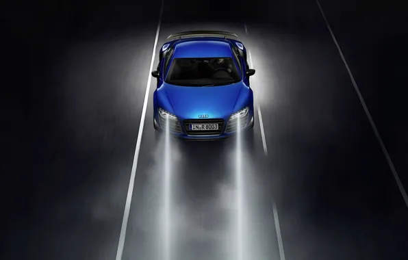 Дорога, ночь, Audi R8