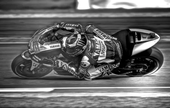 Картинка гонка, мотоцикл, Yamaha, Jorge Lorenzo