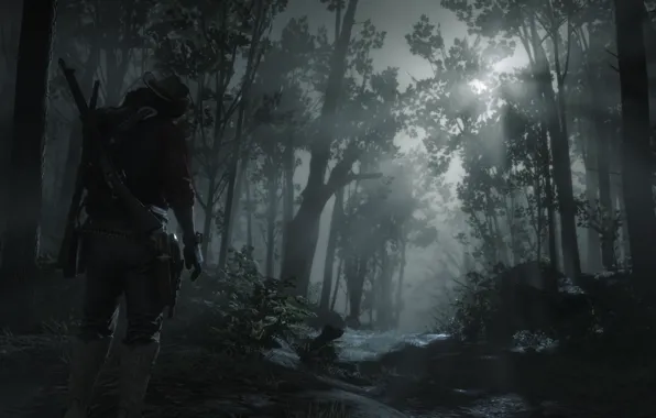 Moon, Wood, Tree, Night, Game, John Marston, Xbox one, Red Dead Redemption 2