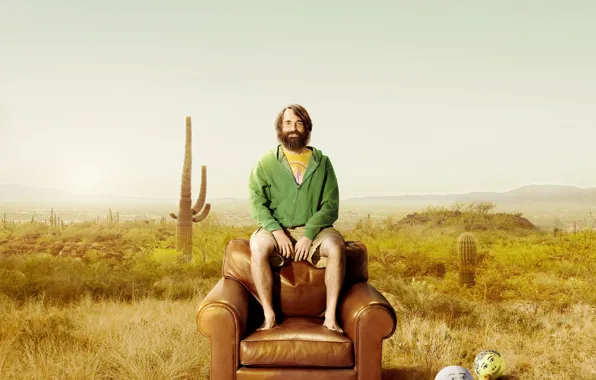 Balls, sky, desert, mountains, man, sand, survivor, heat