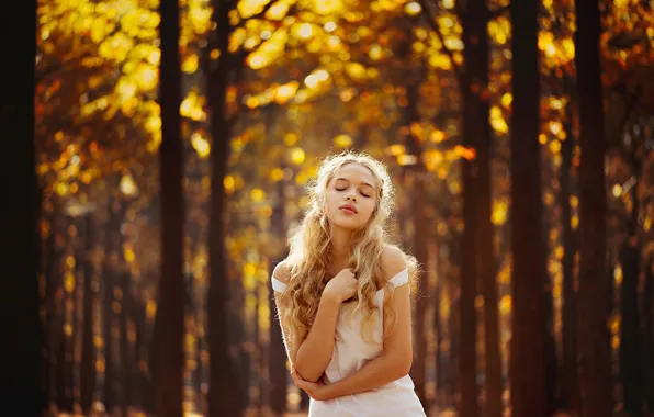 Картинка осень, девушка, natural light, Autumn portrait