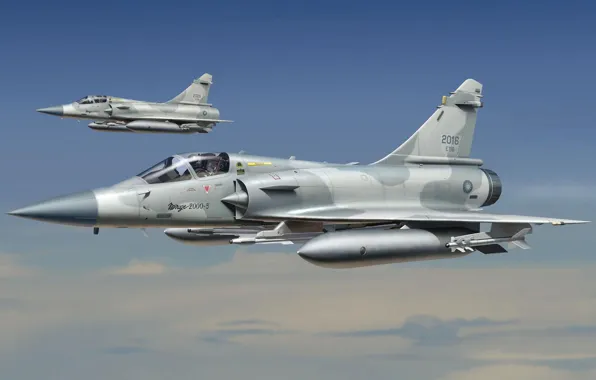 Картинка четвёртого поколения, Dassault Aviation, французский многоцелевой истребитель, модернизированная экспортная версия, Mirage 2000-5