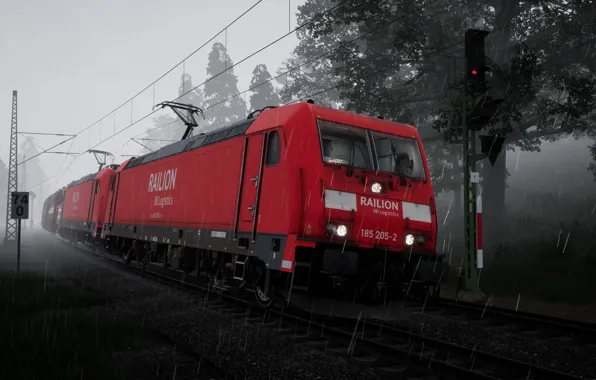 Германия, Локомотив, Поезд, Электричка, Россия, Train Sim World 2020