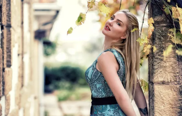 Взгляд, девушка, модель, боке