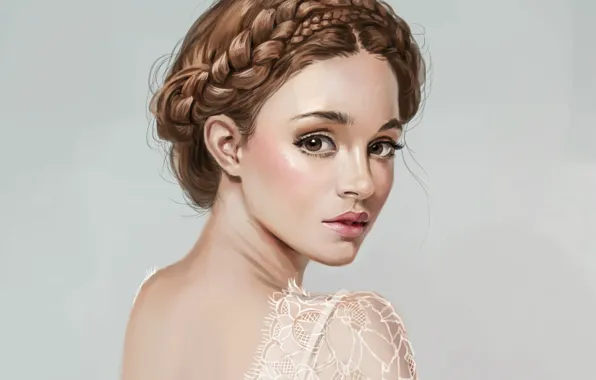 Взгляд, девушка, спина, JuneJenssen