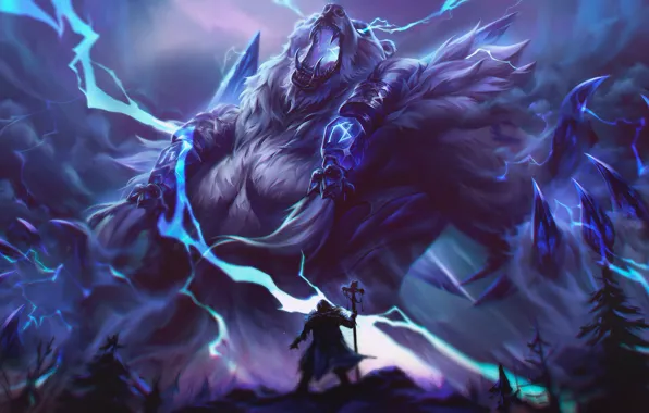 Монстр, League Of Legends, Volibear, рёв