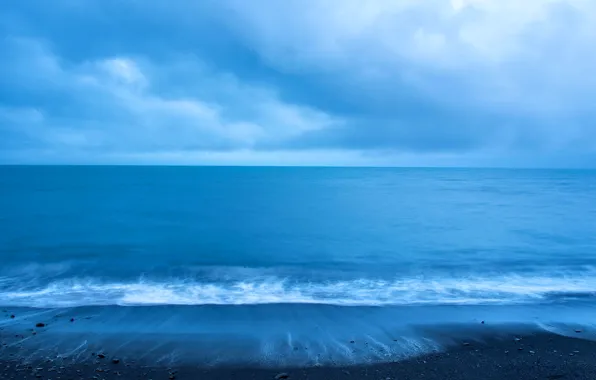 Море, небо, облака, тучи, берег