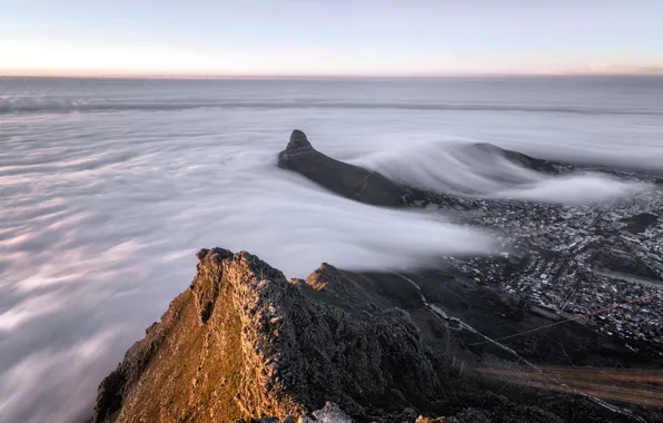 Cape Town, Woodstock, Rolling clouds, Western Cape
