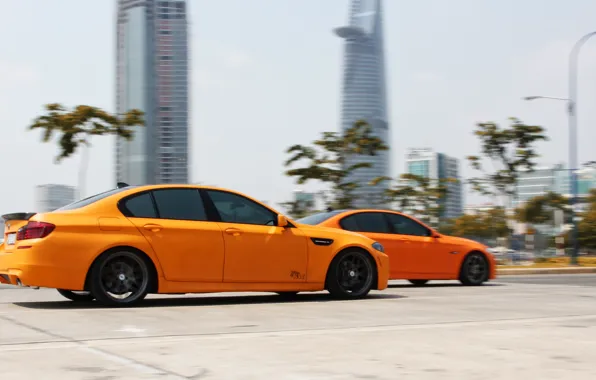 Картинка BMW, Orange, Speed, Matte, Tuning, F10