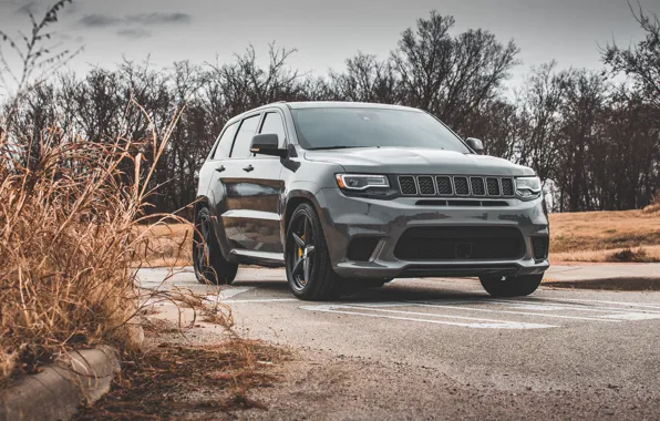 Картинка SRT8, Autumn, Gray, SUV, Jeep, Grand Cherokee, Track Hawk