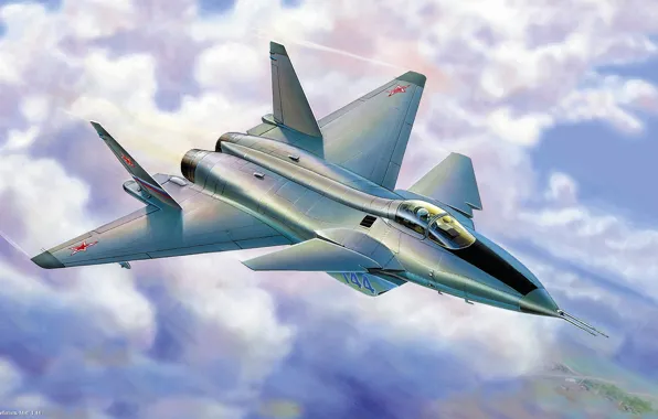 Картинка авиация, истребитель, ВВС, российский, пятого поколения, МиГ 1.44
