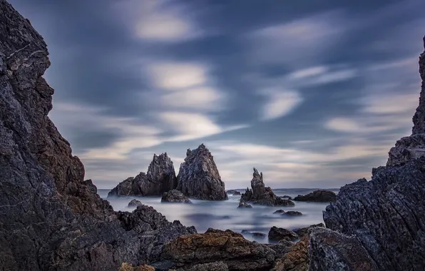 Море, скалы, Австралия, Новый Южный Уэльс, Camel Rock