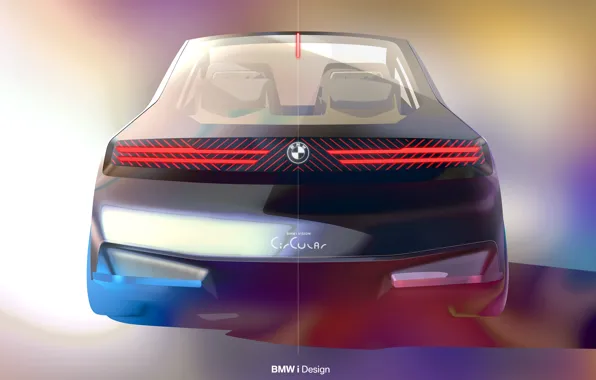 Concept, BMW, Концепт, Арт, Сзади, 2022, BMW i Vision Circular, Compact EV