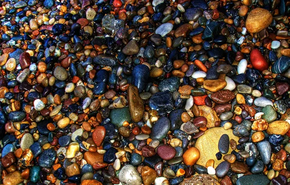 Картинка море, камни, цвет, камушки