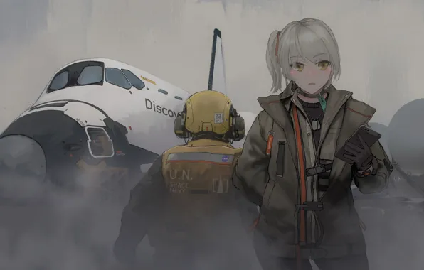 Девушка, пилот, самолёт, Girls Frontline, Девушки фронта
