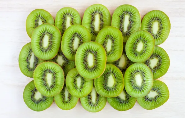 Зеленый, еда, киви, фрукты, ломтики