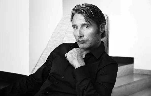 Взгляд, поза, актёр, Mads Mikkelsen, Мадс Миккельсен