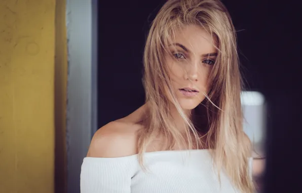 Взгляд, лицо, волосы, блондинка, милашка