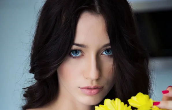 Взгляд, девушка, цветы, Zsanett Tormay