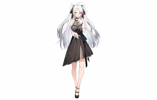Girl, sexy, cleavage, long hair, dress, boobs, anime, beautiful