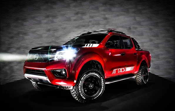 Красный, джип, автомобиль, Nissan/Datsun