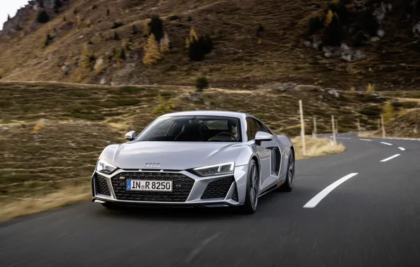 Audi, скорость, суперкар, Audi R8, Coupe, V10, 2020, RWD