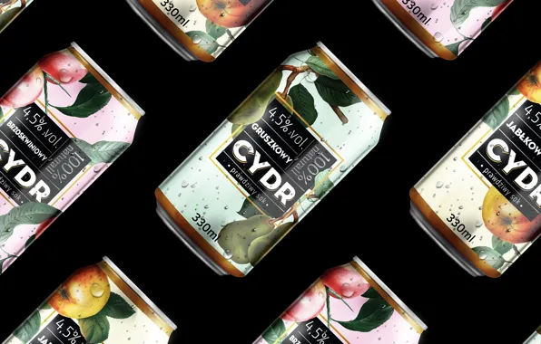Плоды, банки, напиток, оформление, Cydr - package