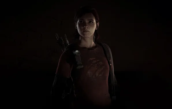 Картинка Games, The Last of Us Part II, Ellie Williams, Dark background