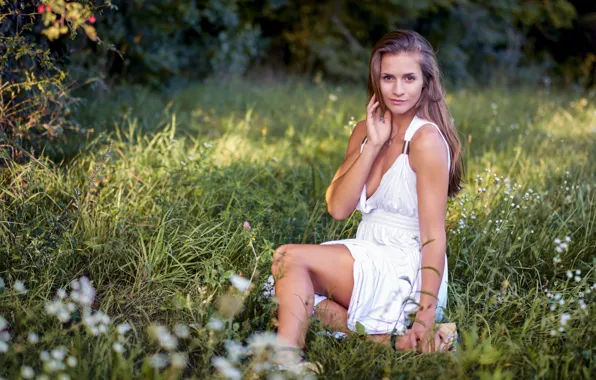 Картинка природа, лицо, модель, волосы, ножки