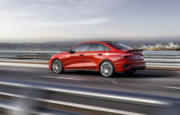 Audi, red, 4k, 2021, s3