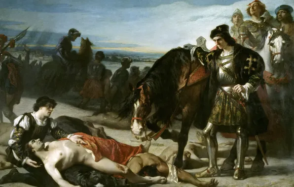 Картинка картина, жанровая, Jose Casado del Alisal, Два Вождя