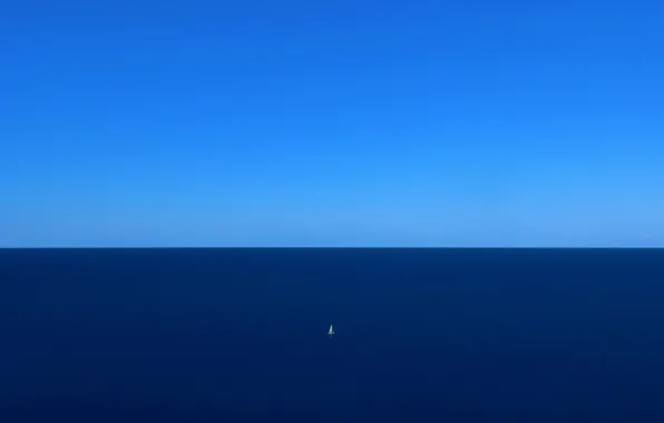 Море, небо, лодка, плоская земля