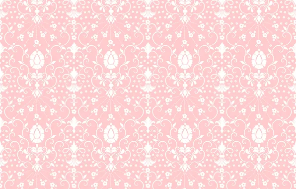 Картинка цветы, текстура, орнамент, розовый фон