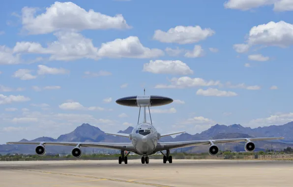 Картинка самолёт, Боинг, E-3, дальнего, обнаружения, радиолокационного, «Сентри»