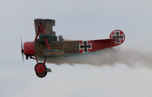 Истребитель, войны, триплан, сил, мировой, Германии, Первой, Fokker Dr.I