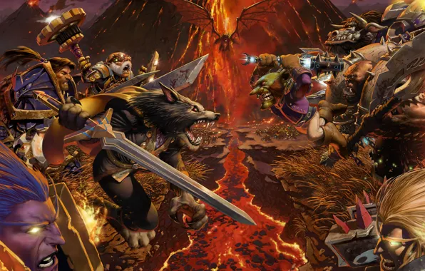 Битва, расы, wow, world of warcraft, alliance, варкрафт, альянс, Орда