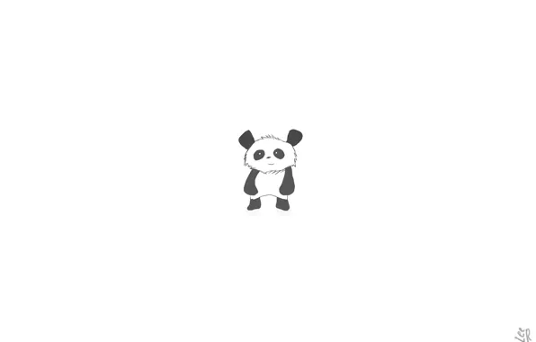 Рисунок, панда, smile, Panda, LeeR