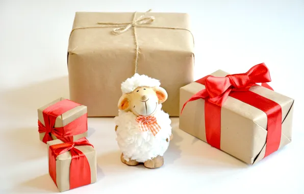 Украшения, Новый Год, подарки, овечка, New Year, sheep, Happy, 2015