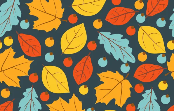 Осень, листья, фон, colorful, background, autumn, pattern, leaves