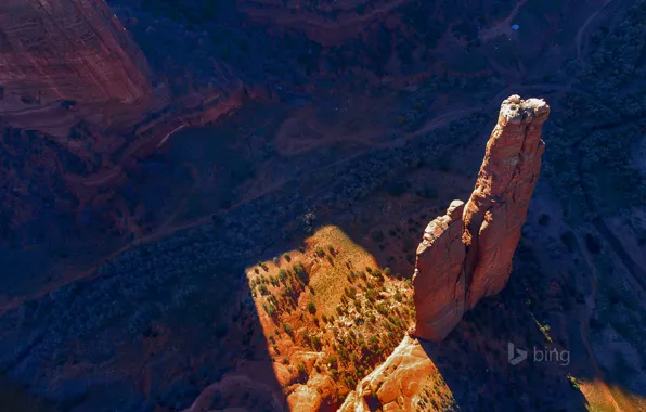 Картинка горы, природа, скала, Аризона, США, Spider Rock, Canyon de Chelly National Monument