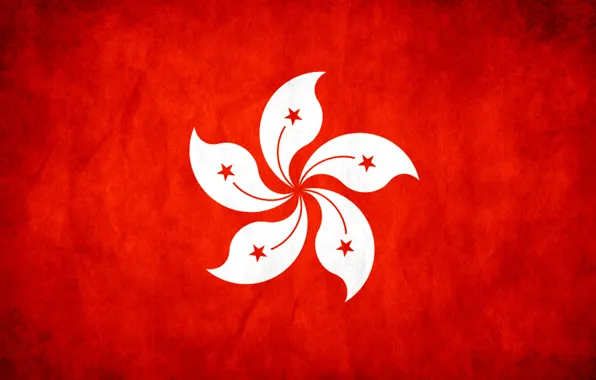 Картинка красный, звёзды, Гонконг, флаг, Текстура