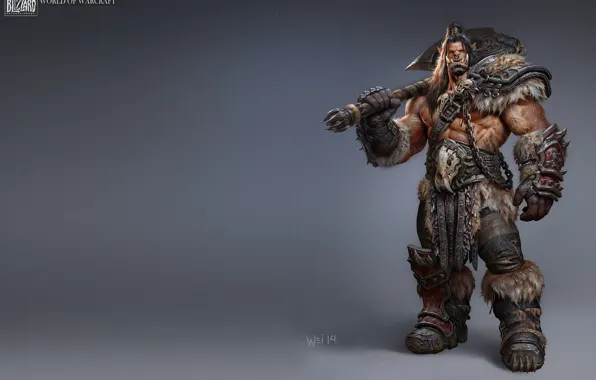 Оружие, арт, орк, The Art of Warcraft, Wei Wang