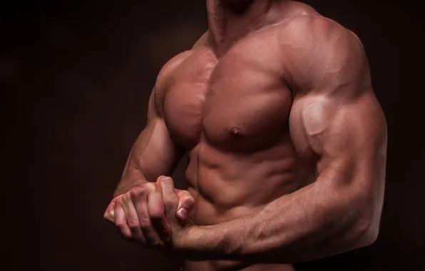 Sexy, bodybuilder, muscle mass