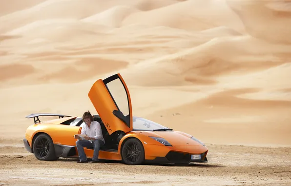 Картинка песок, Lamborghini, Top Gear, Murcielago, Ламборгини, LP670-4, самая лучшая телепередача, высшая передача
