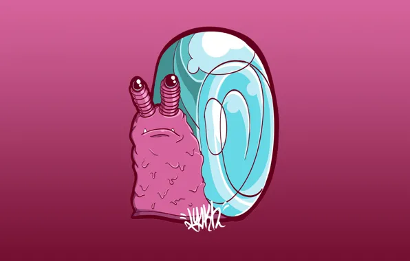 Улитка, минимализм, pink, snail