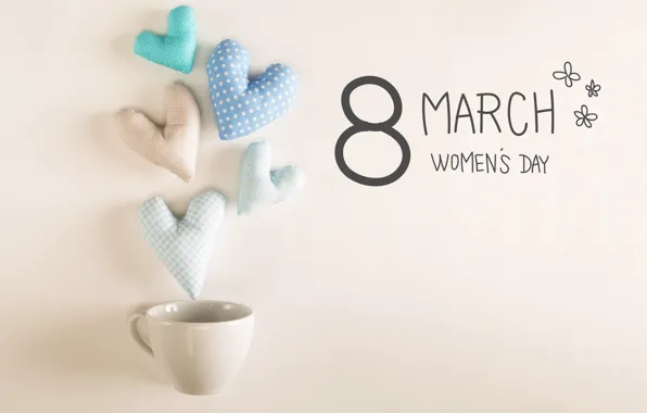Праздник, надпись, сердечки, 8 марта, day, women, Melpomene